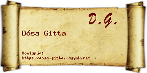 Dósa Gitta névjegykártya